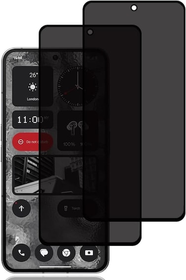 Privacy Screen Protector for Nothing Phone 2a Plus [2 Pack], Anti-Spy Tempered Glass Film, 9H Hardness, Anti Scratch, Anti Fingerprint, Bubble-Free, Anti-Spy Screen Protector for Nothing Phone 2a Plus