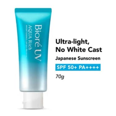 Biore UV Aqua Rich Watery Essence Sunscreen SPF50+ PA+++  Sunblock, 70g