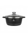 CLASSIC SINGLE SERIES 24CM CASSEROLE TITANIUM GRANITE COATING NON STICK WITH GLASS LID-COOKWARE -POT- (100% PFOA FREE) (5 Litres)
