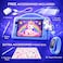 Telzeal P801 Kids Tablet Blue 8 Inch HD (1280x800) Android 13, 8GB RAM 512GB Storage, Dual SIM, 5000mAh Battery, 5MP+8MP Camera, Shockproof EVA Case with Handle (Purple)