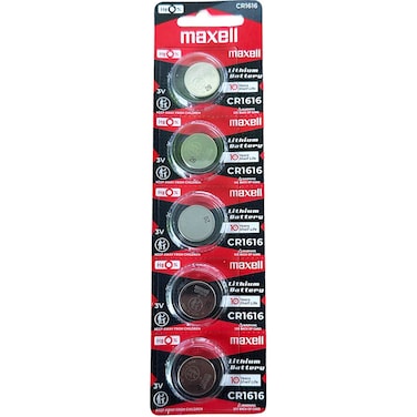 Maxell CR1616 Lithium 3V Japan Batteries - 5 Pieces