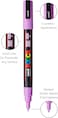 Posca 8-Color Paint Marker Set - Pc-3M Fine Tip - Soft Colors - Water-Based, Quick-Dry, Reversible Tip - Ideal For Art, Craft, DIY Projects