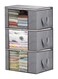 Large Capacity 3 Pack 90L Clothes Storage Bag Organizer with Reinforced Handle Thick Fabric for Comforters,Blankets,Bedding,Foldable with Sturdy Zipper,Bins Bags Clear Window