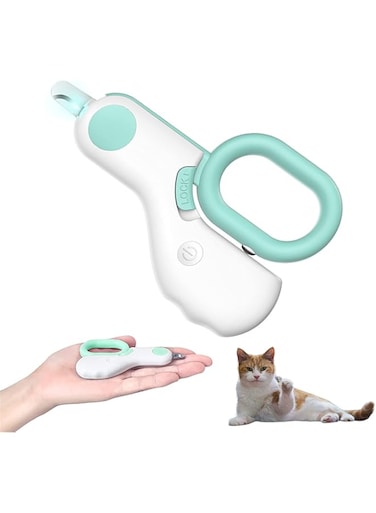 SWIUKPHE Small Animal Nail Trimmer with Lighting, Cat and Dog Paw Care Kit Professional Grooming Tool Portable Durable Grip