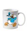 Cut Cartoon Printed Ceramic Mug White/Blue/Beige