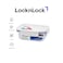 LocknLock Clear Glass Rectangular 160ml White &ndash; Airtight, Heat-Resistant, BPA-Free Food Storage Container