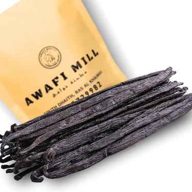 AWAFI MILL Premium Madagascar Vanilla Beans - Grade A Whole Pods for Exquisite Flavor and Culinary Delights (Pack Of (5 Pods) Hand Picked)