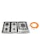 Olsenmark&nbsp;5 in 1 Gas Hob, 5 Burners Stove with Auto Impulse Ignition, Triple Ring, Rapid, Semi-Rapid and Auxiliary Burners, Low Consumption OMK7034 Silver