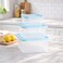 Home Fresco 3-Piece Square Food Container - Clear &amp; Blue