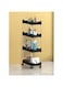 4-Tier Rolling Utility Cart with Wheels, Storage Trolley Organizer, Easy Assembly, Modern Design, Perfect for Kitchen, Office, Bathroom, Bedroom, Laundry Room (Black)