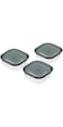 Inomata Hokan-sho Plastic Square Food Container, 90 ml Capacity, 3-Pack