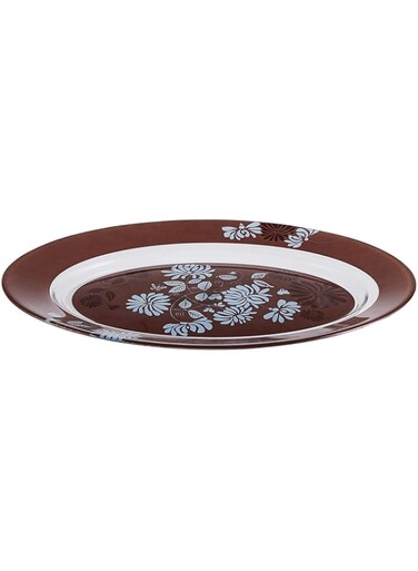 Luminarc Tamako Brown Oval Platter - 35 Cm White