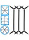 Pieces Bed Sheet Holder Straps, Adjustable Elastic Fasteners, for Bedding Mattress Fasteners - Black