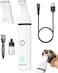 Dog Clippers with Double Blades,Cordless Small Pet Hair Grooming Trimmer,Low Noise for Trimming Dog's Hair Around Paws, Eyes, Ears, Face, Rump (White)