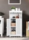 Bathroom Storage Cabinets, White Floor Cabinet, Waterproof Storage Furniture for Bedroom, Kitchen, and Hallway - PVC Lightweight