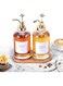Coffee Syrup Dispenser for Coffee Bar Accessories,16.9oz 500ml Glass Syrup Bottles w Labels and Funnel,Set of 2 (Gold)