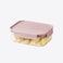 LocknLock Classic Plus Rectangle Food Container 420ml &ndash; Pink, 4-Side Locking, Stackable &amp; Leakproof