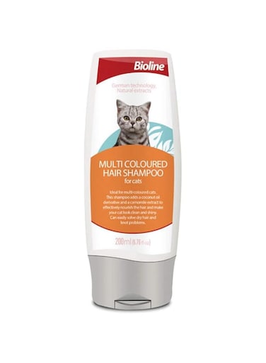 Bioline Multi Coloured Hair Shampoo For Cat 200ml
