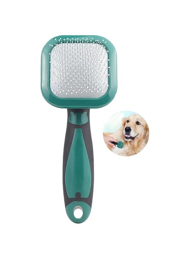 Joyzzz Slicker Brush for Dogs, Soft Dog Comb Brushwith Comfortable Handle, Cat Brush for Shedding with 360 Degree Rotation Design, Pet Brush for Puppy Small Dogs Yorkie Poodle Rabbits Cats (Green)