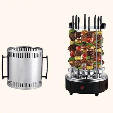Tradeo 1500W Electric BBQ Skewer Grill with 8 Rotating Skewers Automatic Kebab Maker