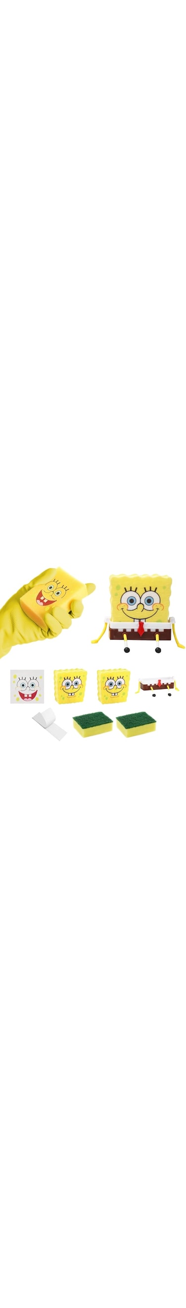 kitchen cleaning items organizer and storage 7 parts, sponge holder for kitchen sink for Creative Cleaning sink and home accessories