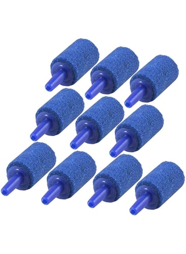ELECDON Aquarium Air Bubbler Stones, 10 Pcs Aquarium Bubble Diffuser, Air Stones Hydroponics Oxygen Diffuser Stones for Aquarium Fish Tank Pond (Blue)