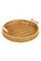 Rattan Wove Bread Basket, Fruits Storage Tray with Handles, Storage Basket for Serving Food, Vegetables, Crackers, Snacks