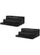 CiaoHER Large Acrylic Wine Liquor Bottle Rack 16x12.5x6.5in 3tier Black Countertop Riser Display for Bar Coffee Leisure Station Retail Store Shop Grocery Collection Organizer Stand，2pack