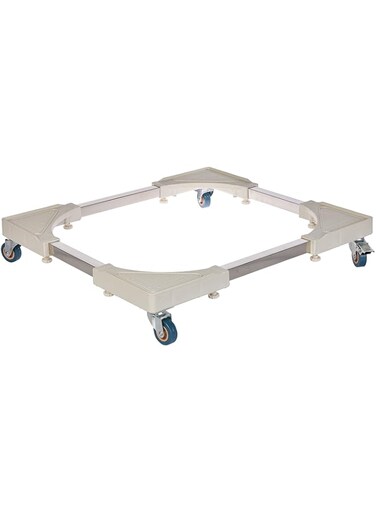 Leostar Washing Machine And Refrigerator AdjUStable Stand, St-4307, One Size, White, H10 X W70 D70 Cm