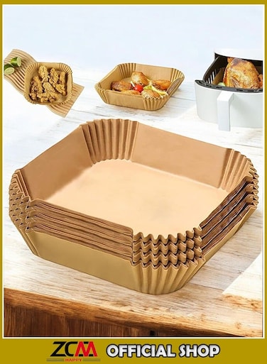 300 Pcs Air Fryer Paper Plates ,High Temperature Resistant Oil Absorbing Food Grade Paper Pads