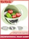 4-In-1 Colander With Mixing Bowl Set,Strainers For Kitchen,Food Strainers And Colanders,Pasta Strainer,Rice Strainer,Fruit Cleaner,Veggie Wash,Salad Spinner,Apartment Home Essentials,Green