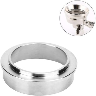 58mm Stainless Steel Coffee Espresso Dosing Funnel Ring Silver 5.8cm