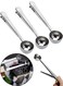 Pcs Silver Stainless Steel 2 in 1 Coffee Scoop Clip Tablespoon Measure Spoon for Ground Coffee Beans Tea Sugar Milk Powder Ice Cream Home Bar Eid Gathering Kitchen Prep