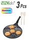 3PCS Egg Pan with Oil Brush and Spatula Omelet Pan 7-Cup Egg Cooker Pancakes Pan Nonstick Egg Poacher Animal Mini Pancakes Maker Suitable for gas stoves for Pancakes Cookies Burgers Breakfast Pan