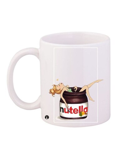 Nutella Printed Coffee Mug White/Brown/Beige