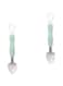 Toddmomy 2pcs Baby Fruit Spoon Double Head Scraper Spoon Serrated Grapefruit Spoons Soft Silicone Baby Spoons with Storage Box for Baby Food Fruits Mud Scraping