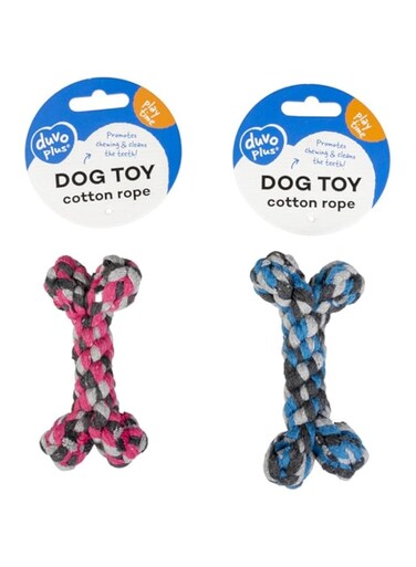 duvoplus Duvo Knotted Cotton Bone - 8cm Length - 8cm Assorted (1 Pc)