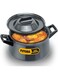 Hawkins Futura Hard Anodised Handi (Saucepan) 3 L, 21 cm, 4.06 mm with 2 Short Handles, Aluminium, Black
