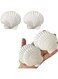 JZS Sea Shells for Crafts Decoration Crafting 9-12cm White Scallop Shells, for Crafts DIY Painting Beaching Wedding Decoration, Beach Natural Scallop Shells Bulk,6pcs