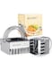HULISEN Square Biscuit Cutter Set (4 Pieces/Set), Stainless Steel Cookies Cutter with Handle, Professional Baking Dough Tools (Ripple Square)
