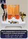 Multi-Compartment Plastic Kitchen Countertop Organizer with Knife, Spice &amp; Utensil Storage