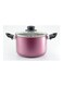 Non-Stick Dutch Pot And Glass Lid Pink 22cm