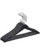 Heavy-Duty Plastic &amp; Steel Hangers, 6 Pack Wardrobe Organiser &acirc;&euro;&ldquo; Non-Slip Clothes Hangers for Bedroom, Bathroom &amp; Home Rack &acirc;&euro;&ldquo; Space-Saving Clothes Accessories (Black)