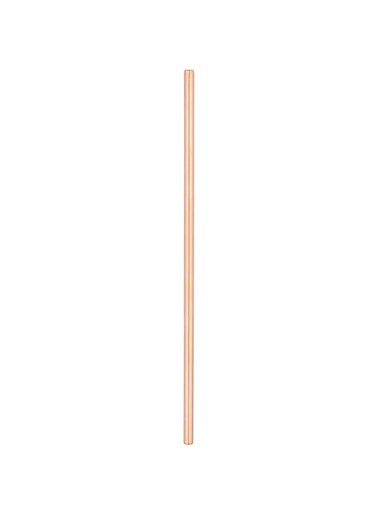 Restaurantware 7.5-inch Reusable Stainless Steel Drink Straws: Perfect for Restaurants, Bars, and Cafes - Copper Plated Cocktail Straw - Short, Safe Rounded Design Suitable for Child Use - 2-CT -