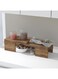Wooden Storage Rack Kitchen Shelf Organiser, Spice Racks, Cupboard shelf for Home and Kitchen Storage - Dark Hunton Oak