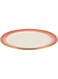 Harmony Ceramic Three Lines Round Plate - 13.5 Inches Pink And Gold Multi Color