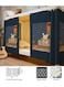 Dorm Single Twin Bunk Bed Tents Drapes Dustproof Blackout Underbed Cloth Bed Privacy Curtains 2 Panels (Rabbit-A, 45.3 x 78.7 in)