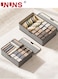 Underwear Storage Box,17 Cells And 13 Cells Fabric Divider Drawer Organizer With Cover,2-Piece Foldable Closet Storage Boxes For Socks, Bras,Ties,Towels,Scarves,Green
