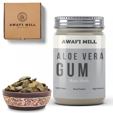 AWAFI MILL Dried Aloe Vera Gum - Premium Quality - Natural Crafting Material - Ideal for DIY Projects, Potpourri, and Aromatic Sachets (Bottle of 50 gram / 1.7 Oz)