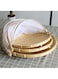 Set of 3 Bamboo Basket Hand Woven Tray Anti Bug Food Fruit Container